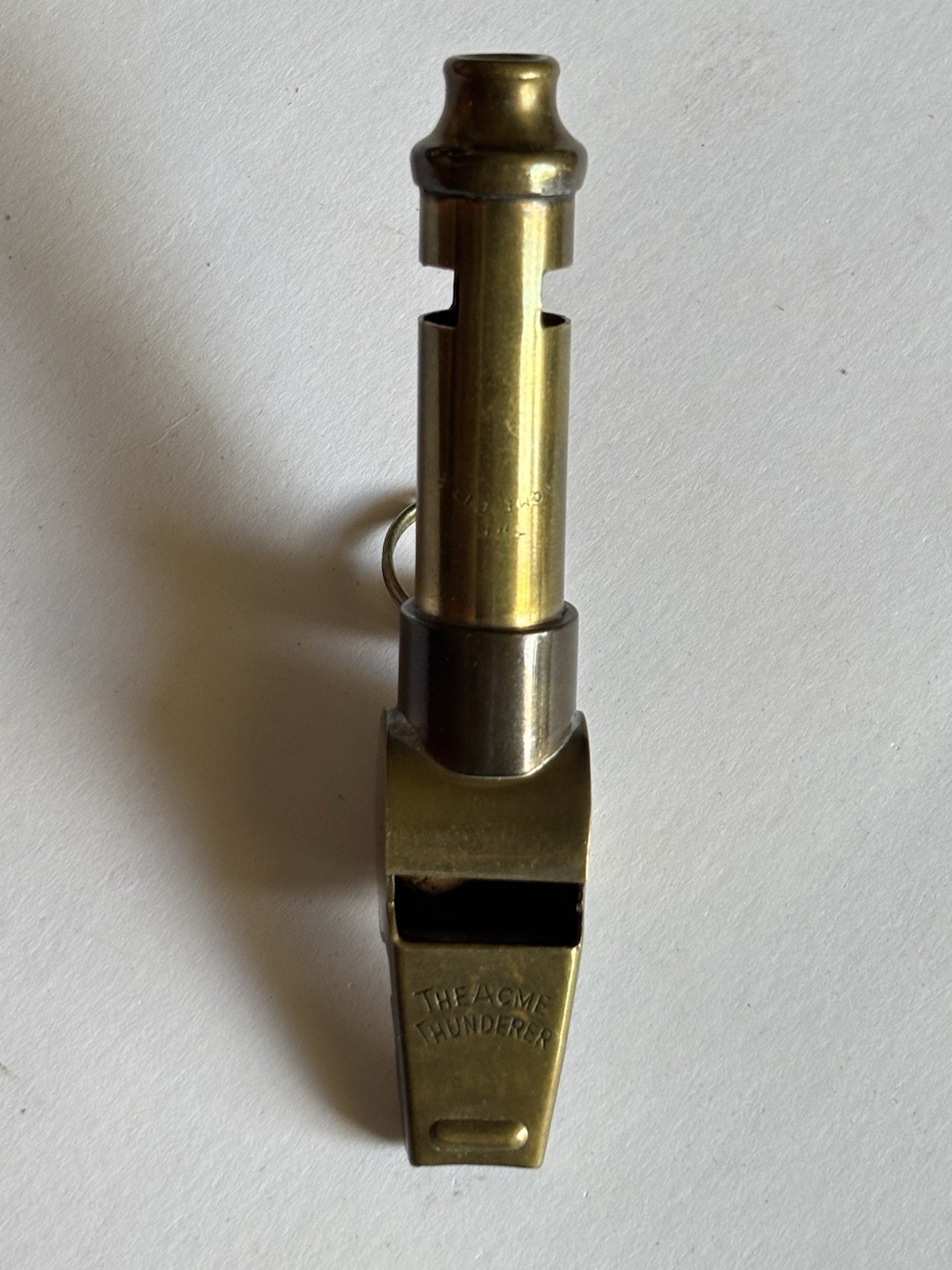 RARE Vintage  The ACME City Brass Thunderers Two Way Combination Whistle 