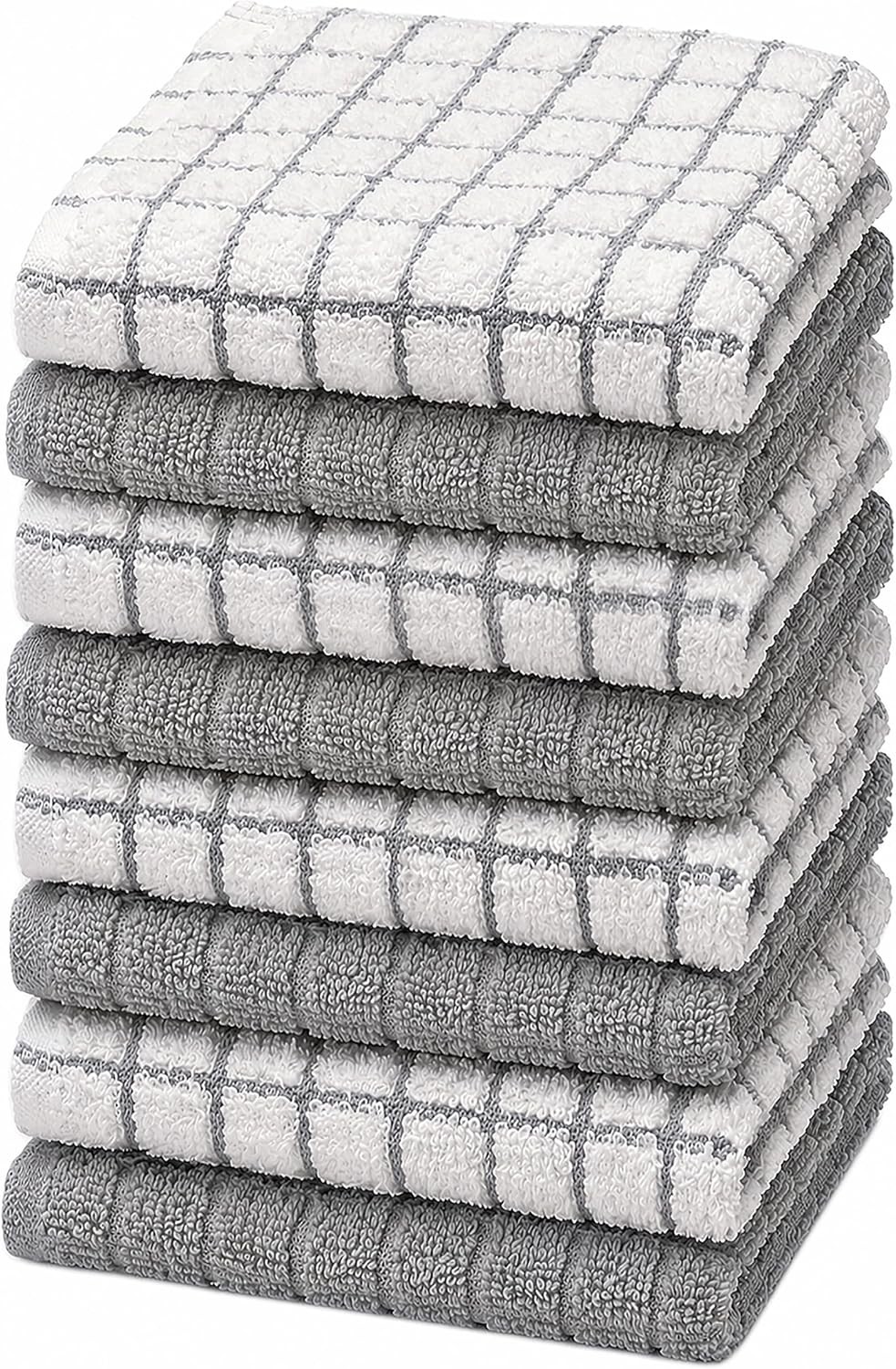 Bumble Dish Cloths 8-Pack 100% Cotton Kitchen Towels 12x12\