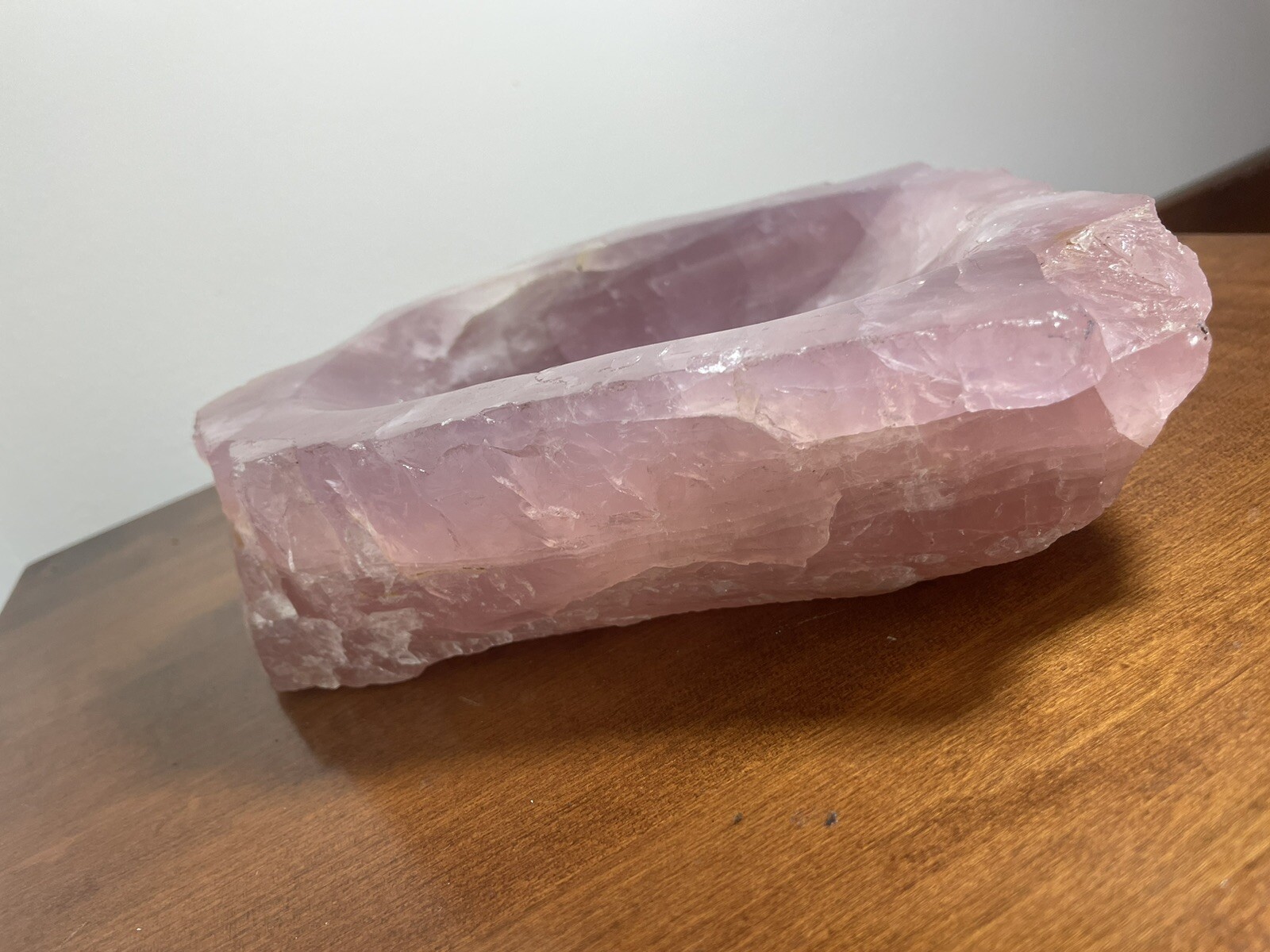 6.7LB 8” Natural Rose Quartz Bowl Quartz Crystal Healing Gift Natural Edges 6.7LB 8” Natural Rose Quartz Bowl Quartz Crystal Healing Gift Natural Edges