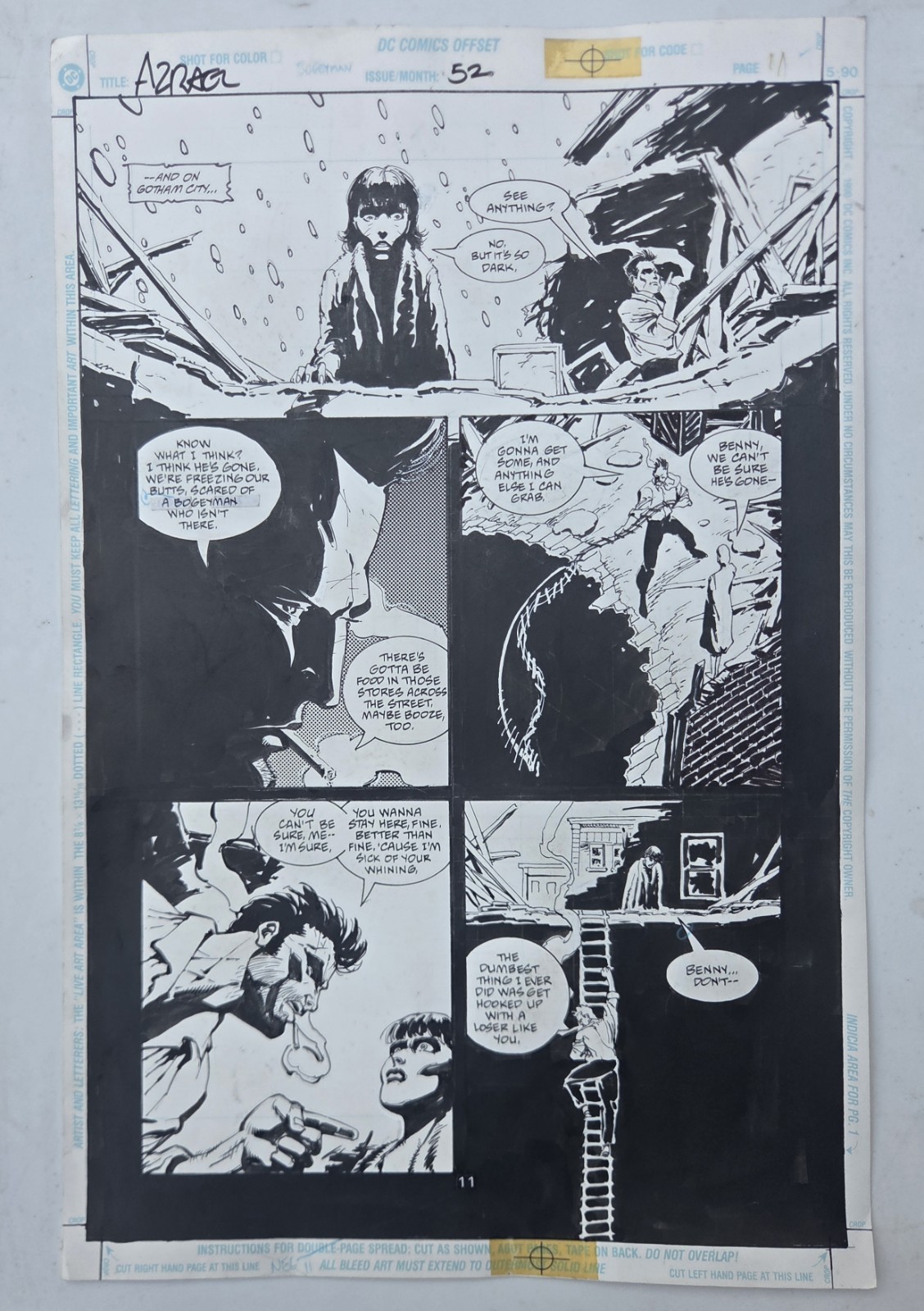 Azrael Agent Of The Bat 52 Pg 12 ROGER ROBINSON Original Comic Art 1998