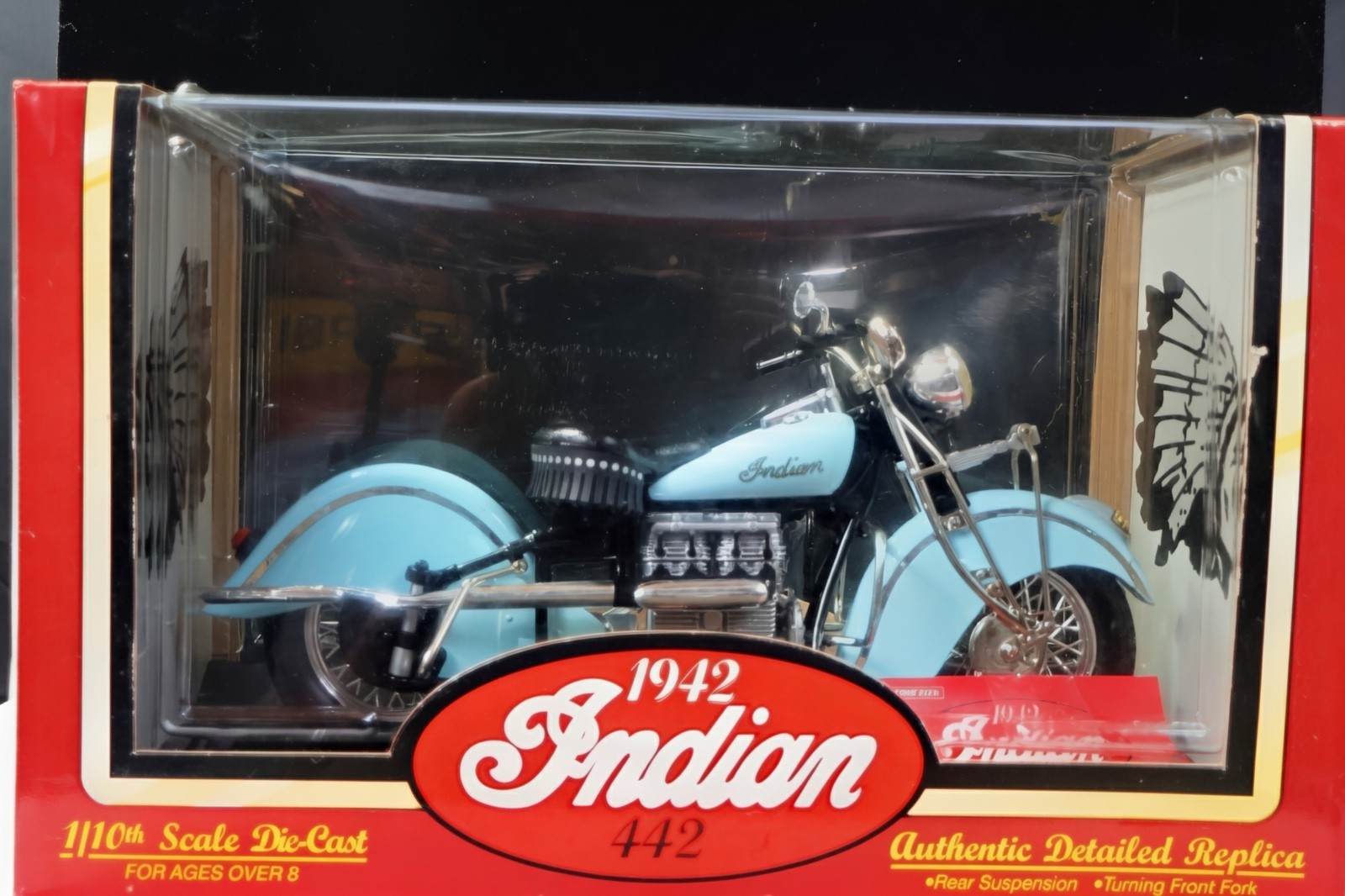 Tootsie Toy 1942 INDIAN 442 Four Cylinder 1/10th Diecast Motorcycle Replica Tootsie Toy 1942 INDIAN 442 Four Cylinder 1/10th Diecast Motorcycle Replica