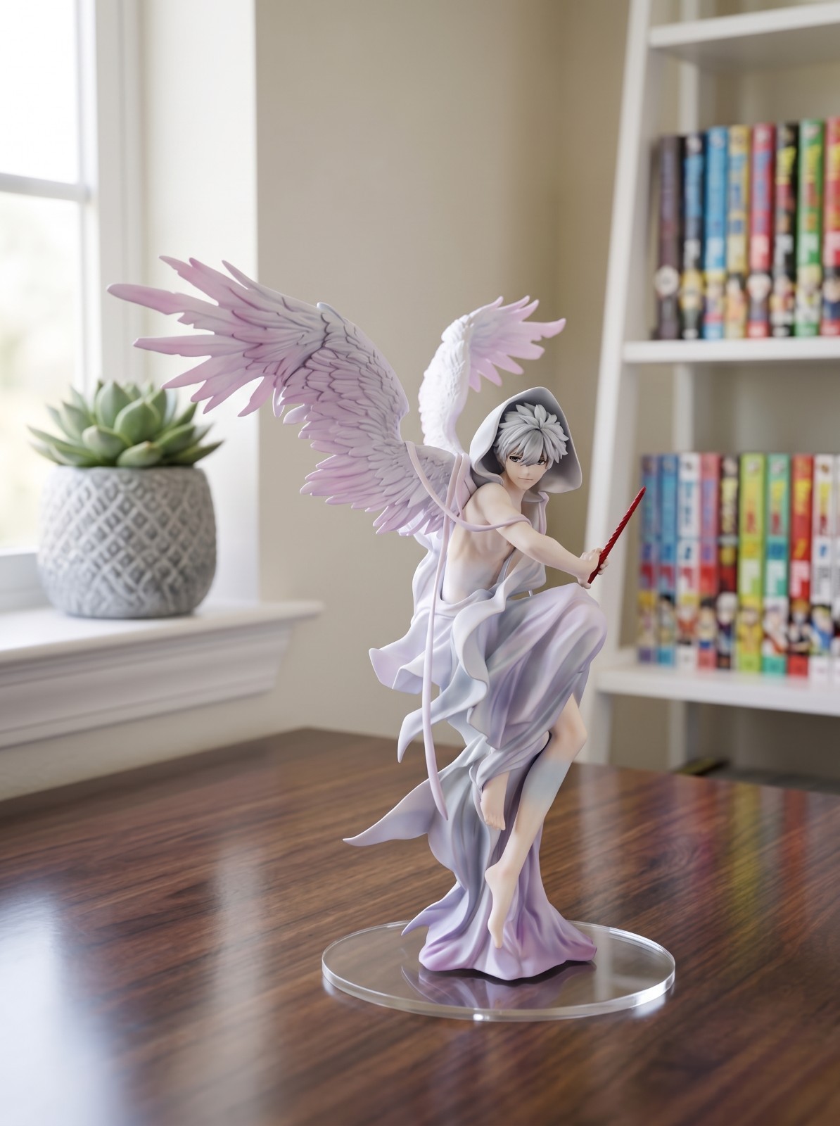 Neon Genesis Evangelion Kaworu Nagisa Angel Wing Figure Spear of Longinus Statue