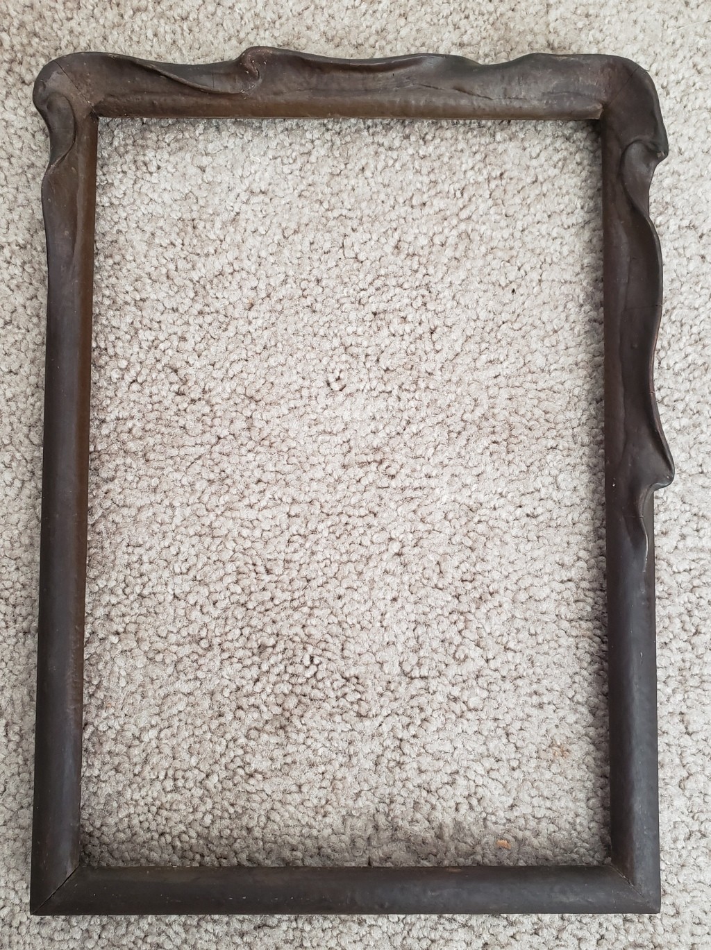 Antique Vintage Art Nouveau Pie Crust 10 x 7  Wood and Gesso Picture Frame