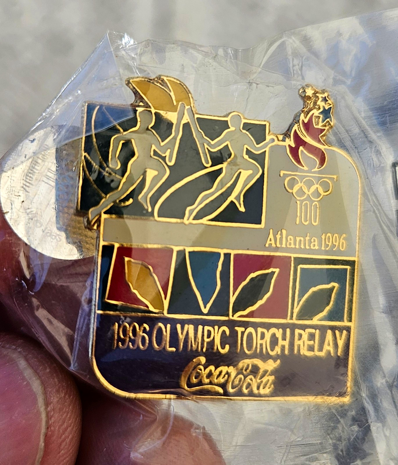 Coca-Cola Atlanta 1996 Olympic Torch Relay Olympics Pinback Pin