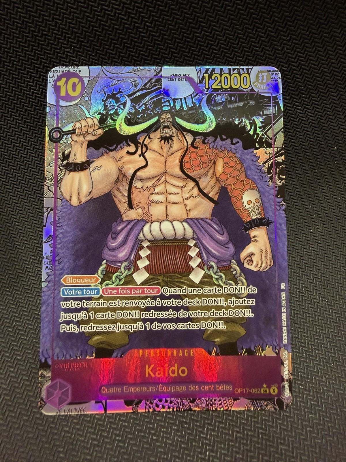 One Piece Kaido MANGA OP17-062 MINT FR Card