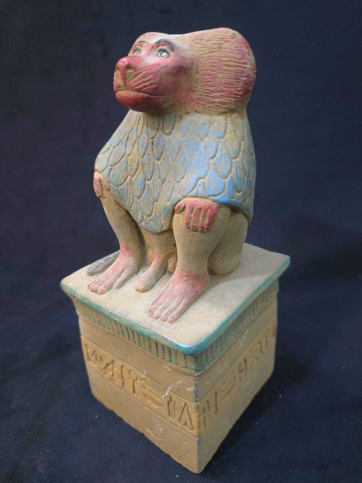 Ancient Egyptian Baboon Statue Deity Sculpture, Museum Relic Art Ancient Egyptian Baboon Statue Deity Sculpture, Museum Relic Art