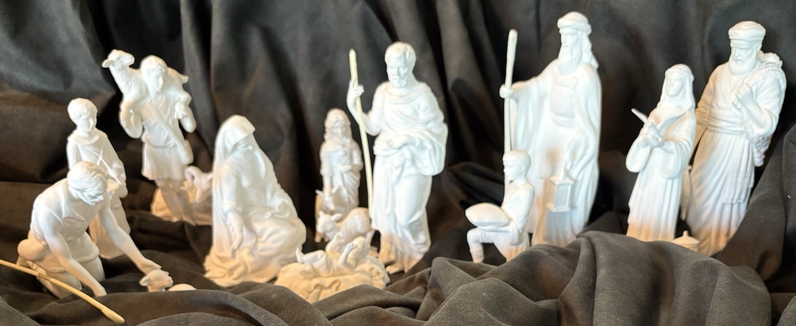 LENOX 1988 White Bisque THE NATIVITY-Retired W/Boxes (13 Figures)