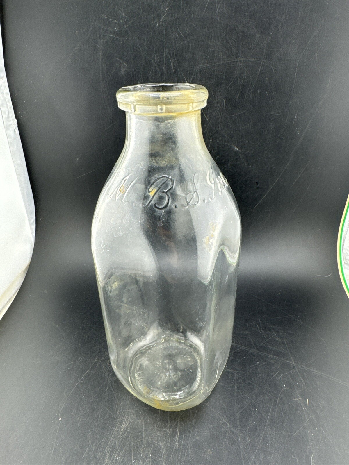 Vintage Embossed Quart M.B.S. Inc. Universal Glass Milk Bottle π¦ Vintage Embossed Quart M.B.S. Inc. Universal Glass Milk Bottle π¦
