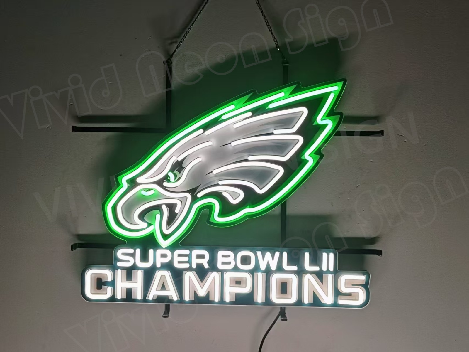 Eagles Champions Vivid LED Neon Sign Light Lamp With Dimmer Wall Decor 24\