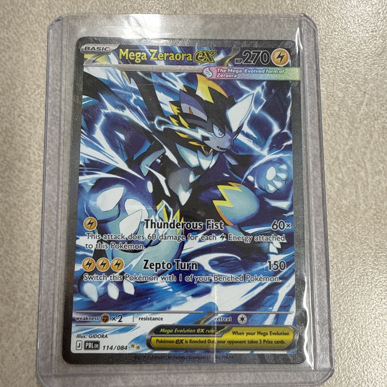 Mega Zeraora ex SIR Ascended Heroes Special Illustration Rare 114/084