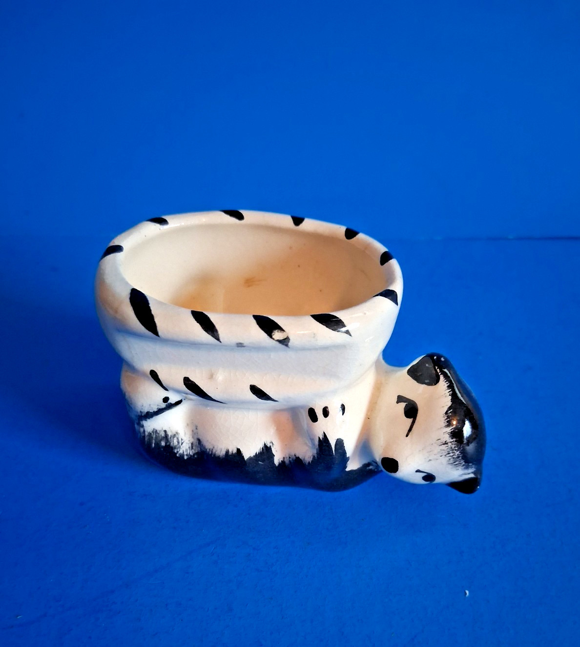 Vtg Mini Bear Planter Mid Century Japan Style  2