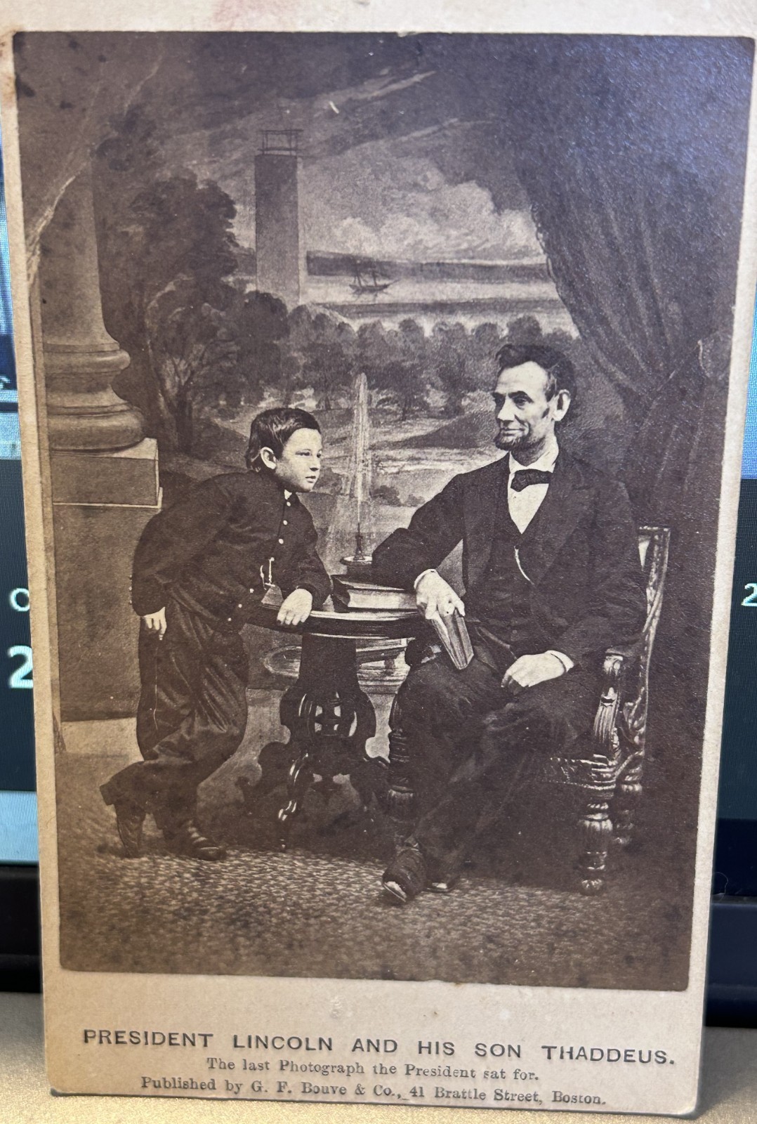 CDV Photograph of President Abraham Lincoln & his son Thomas CDV Photograph of President Abraham Lincoln & his son Thomas
