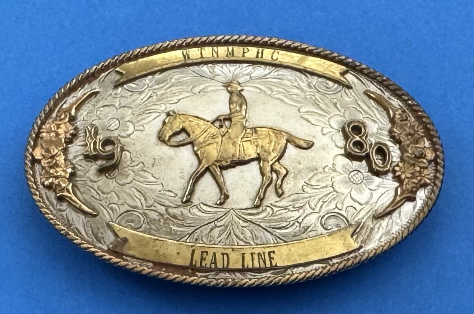 SALE VTG Western American 1990 WTNPHC Paint Horse Lead One Trophy Belt Buckle SALE VTG Western American 1990 WTNPHC Paint Horse Lead One Trophy Belt Buckle