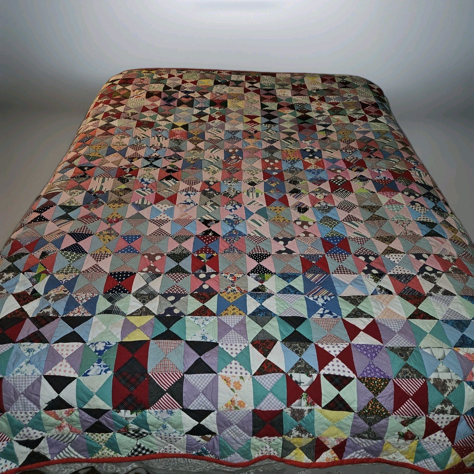 Vtg Handmade Quilt 90