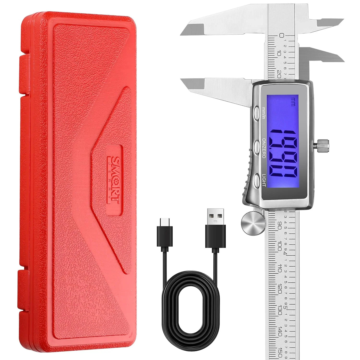 6\'\' Rechargeable Digital Caliper, All Metal & Long Lasting Design 6\'\' Rechargeable Digital Caliper, All Metal & Long Lasting Design