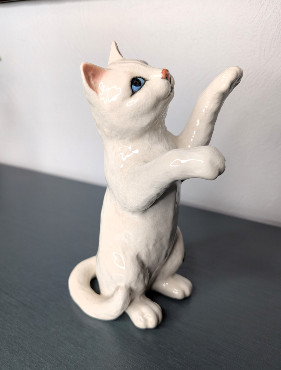 Vintage Beswick Cat white stamped 1883 with Original Label