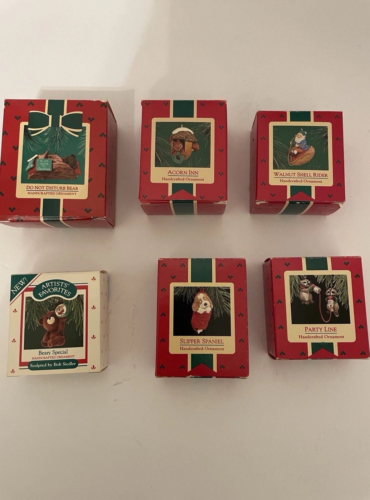 HALLMARK KEEPSAKE 1985-1988 LOT OF 6 CHRISTMAS ANIMAL HANGING ORNAMENTS NIB HALLMARK KEEPSAKE 1985-1988 LOT OF 6 CHRISTMAS ANIMAL HANGING ORNAMENTS NIB