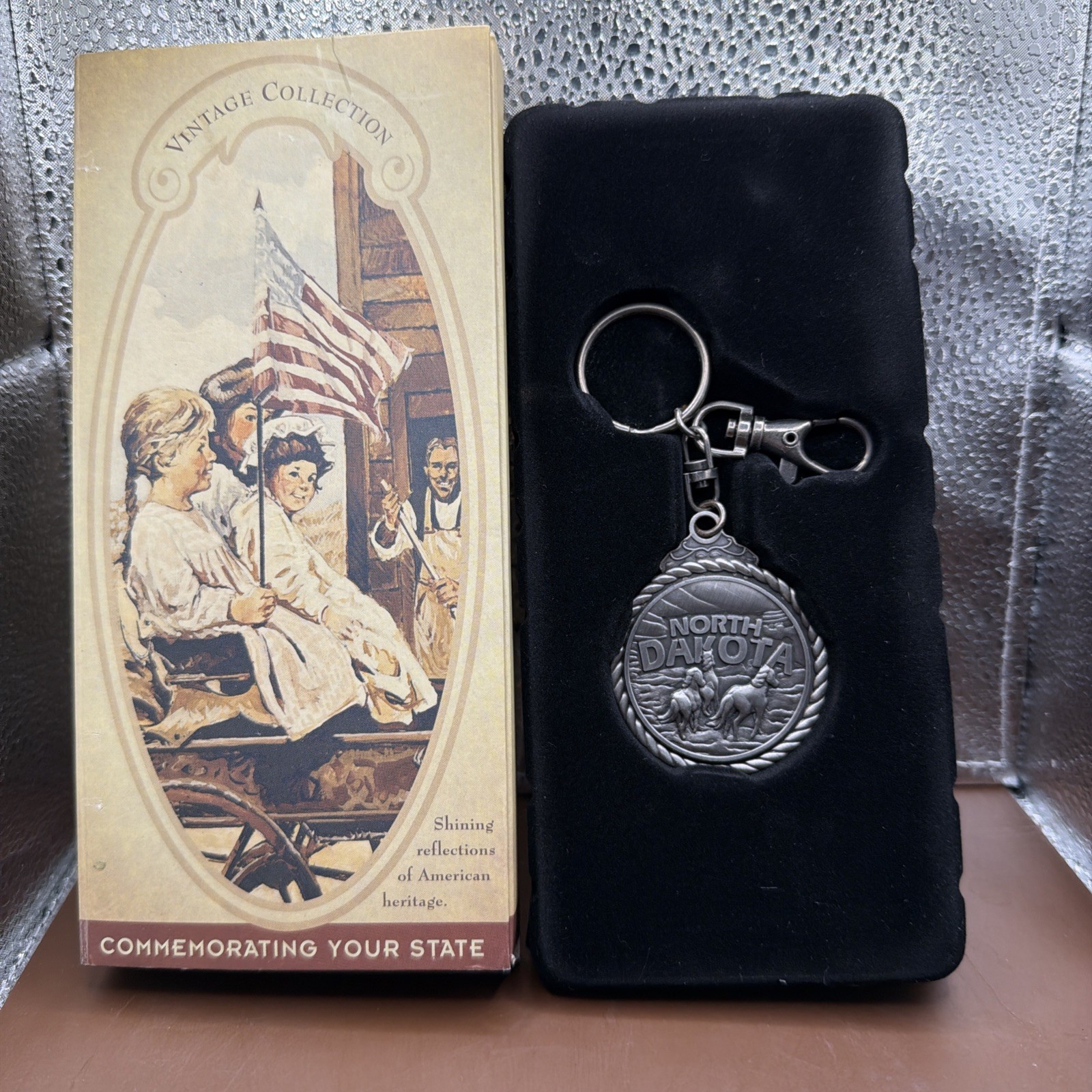 Vintage Collection Commemorating Your State North Dakota Key Chain