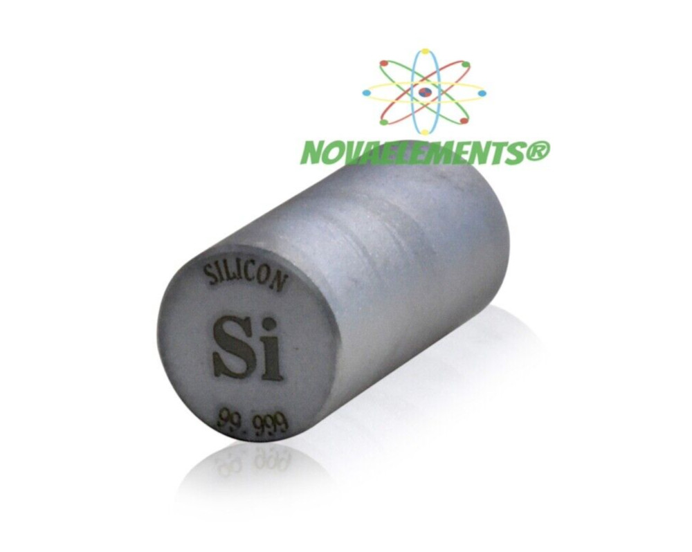 Silicon Rod, Silicon Element Sample, Silicone 20x10mm Rod, Silicone 99.999% Pure