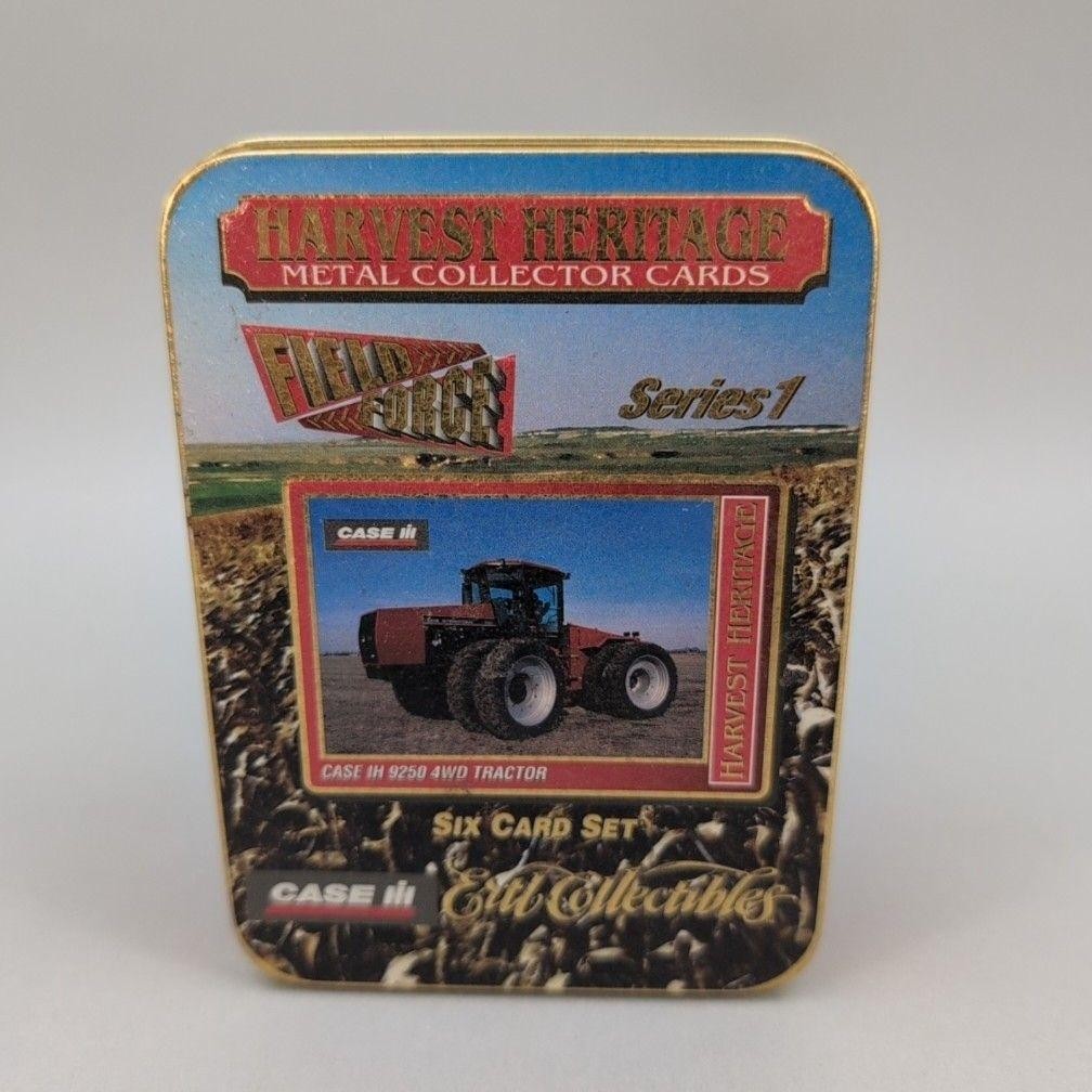 1996 ERTL Case IH Harvest Heritage Metal Collector Cards Series 1 Set 6 Open Box