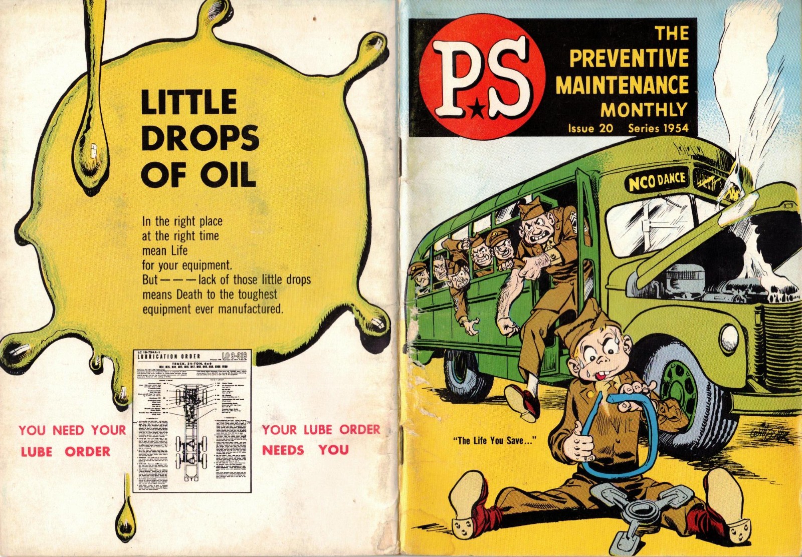 PS: PREVENTIVE MAINTENANCE MONTHLY ~ Dept of US Army ~ Issue 20, May 1954 ~ Good