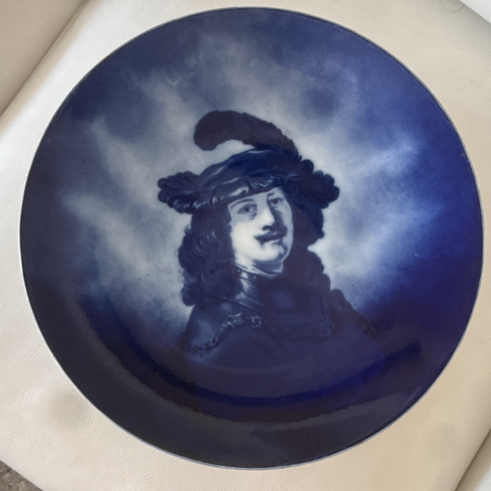 Vintage Rosenthal Delft Porcelain Plate Rembrandt Self Portrait Gallery Dresden