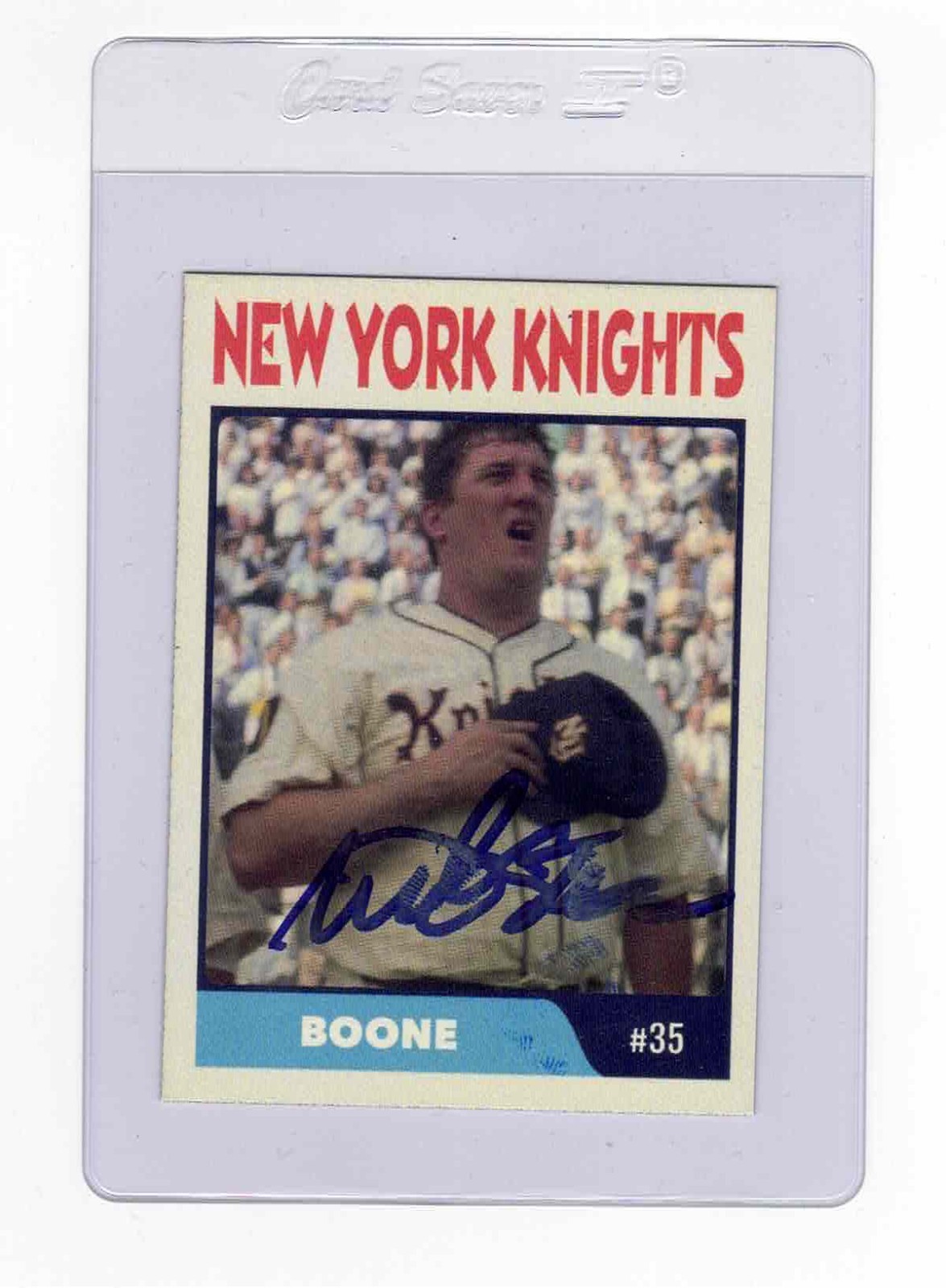 Mike Starr Signed The Natural New York Knights Boone Custom Trading Card #35
