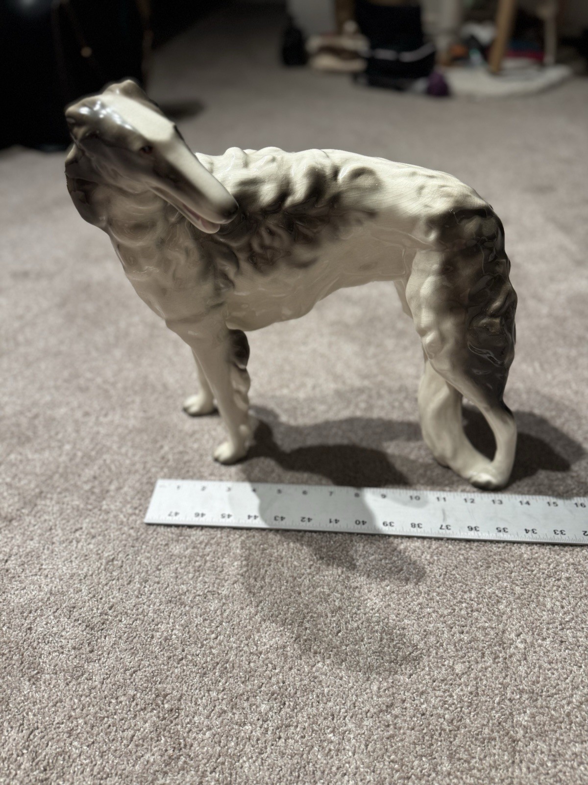 Goldscheider Vienna Borzoi Dog Figurine 14” Porcelain Austria