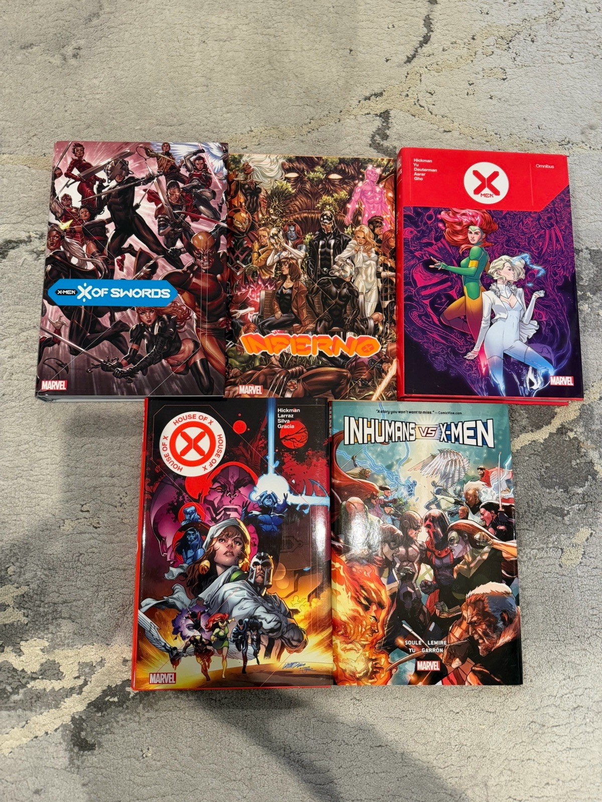 X-Men Krakoa Hardcover Lot of 5 Hickman Omnibus House of X X of Swords Inferno X-Men Krakoa Hardcover Lot of 5 Hickman Omnibus House of X X of Swords Inferno