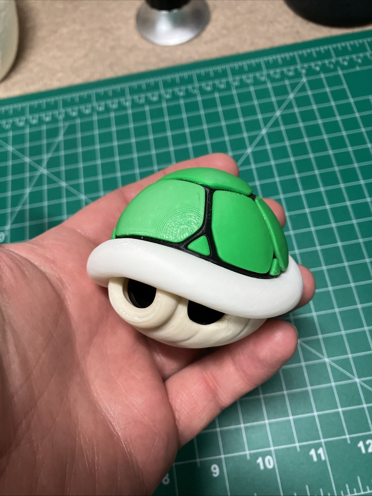 3D Printed Mario Kart Green Shell Nintendo Model Display Fan Art