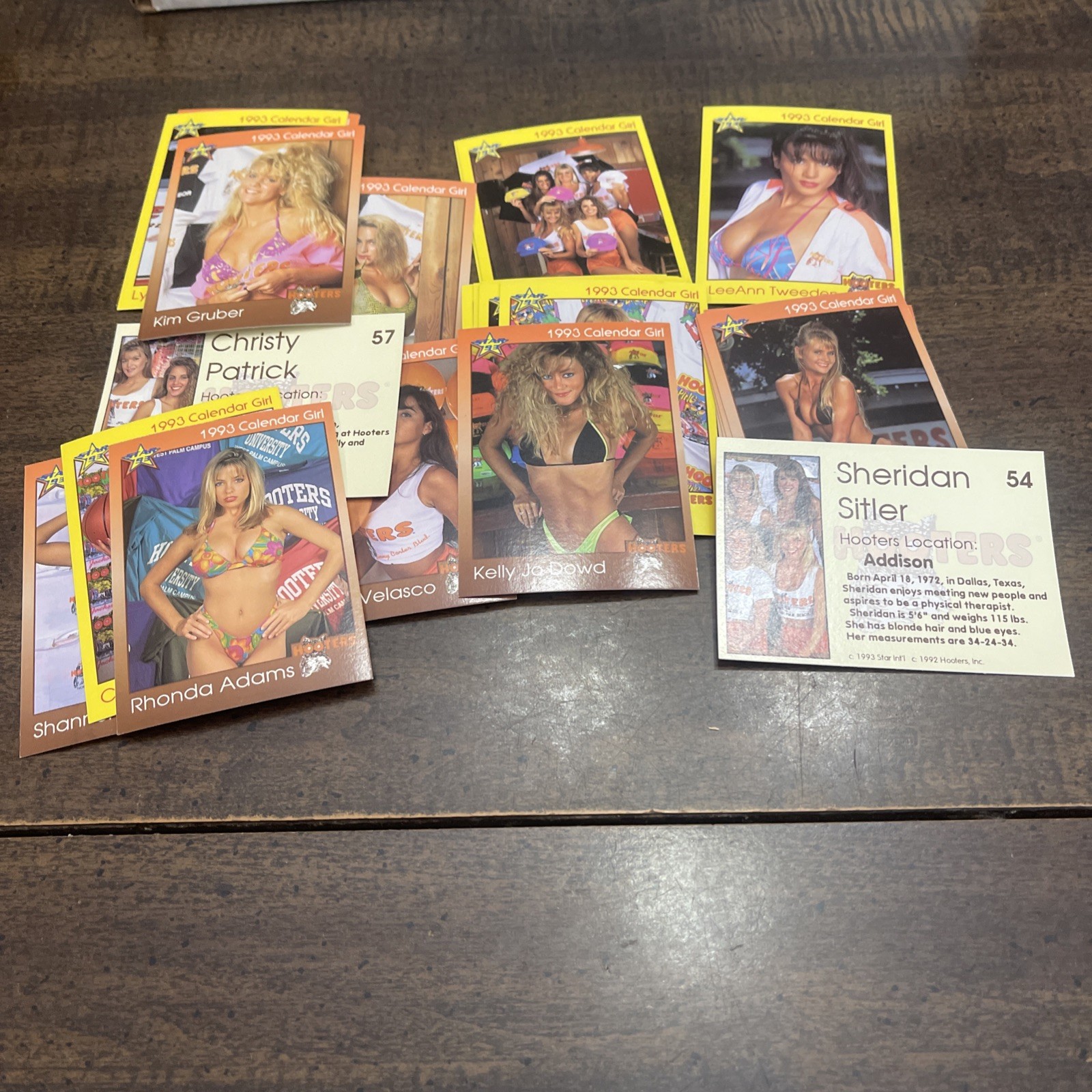 1993 Hooters Calendar Girl Trading Cards Lot Of 24 Cards