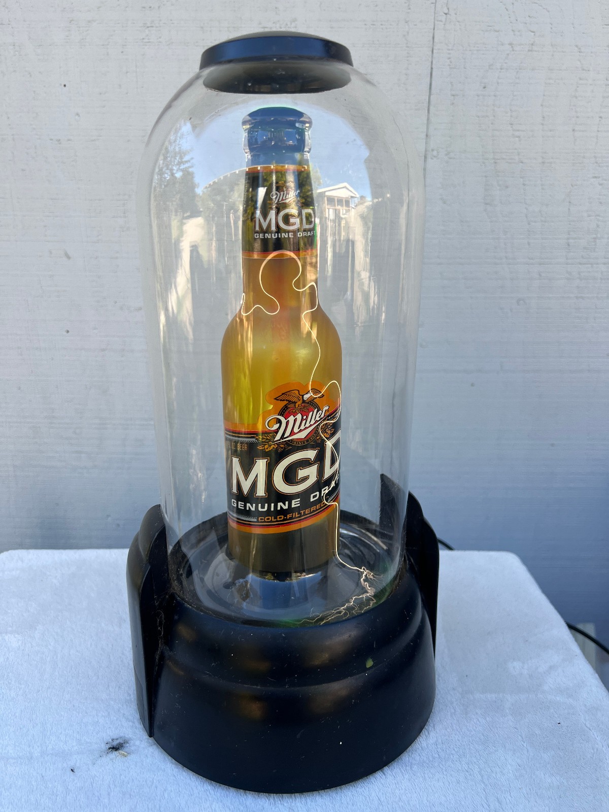 Vintage MGD Lightening Back Bar Dome Sign RARE Working Vintage MGD Lightening Back Bar Dome Sign RARE Working