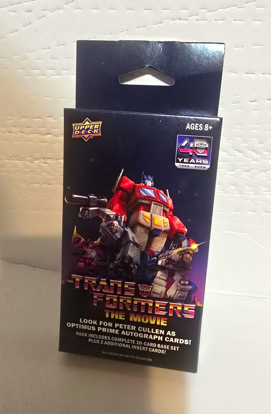 Upper Deck Transformers The Movie 40th Anniv Box 12 Cards
