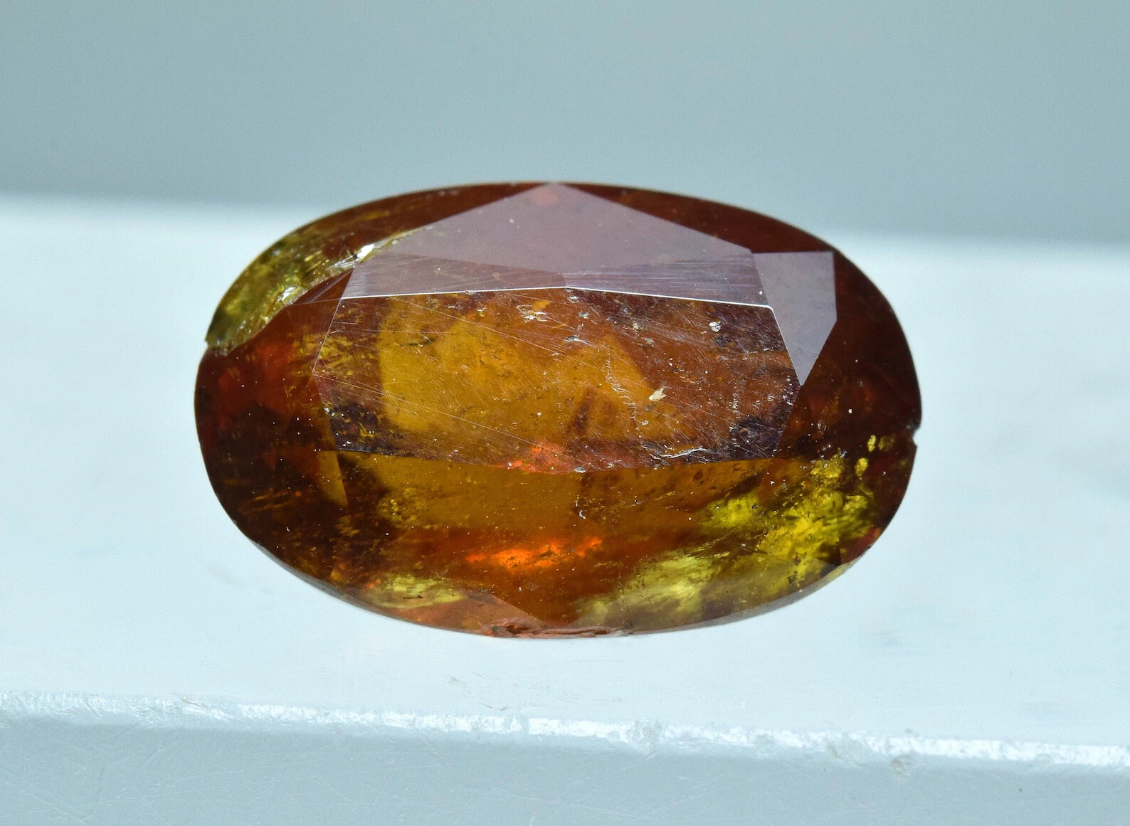Rare Transparent Oval Faceted Bastnaesite Bastnasite Gemstone 4.8 Carat