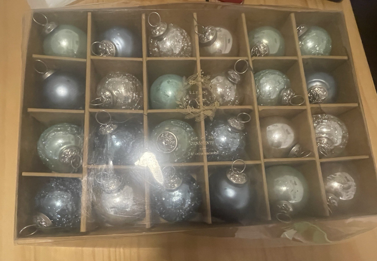 Tinsel And Fir 24 Piece 2.5inch Christmas Ornaments Tinsel And Fir 24 Piece 2.5inch Christmas Ornaments