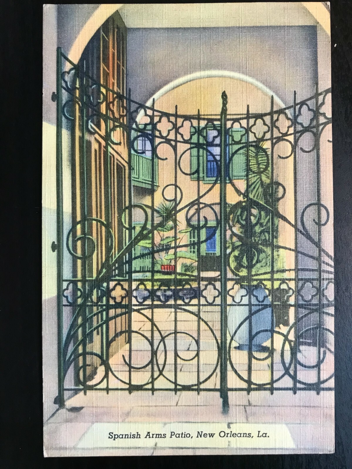 Vintage Postcard 1942 Spanish Arms Patio New Orleans Louisiana Vintage Postcard 1942 Spanish Arms Patio New Orleans Louisiana