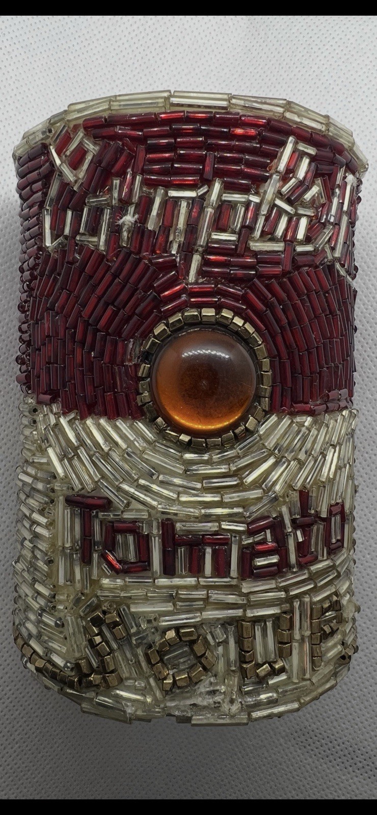 LIZA LOU Campbell’s Tomato Soup Can 12/250 Glass Beaded Artwork POP ART RARE LIZA LOU Campbell’s Tomato Soup Can 12/250 Glass Beaded Artwork POP ART RARE