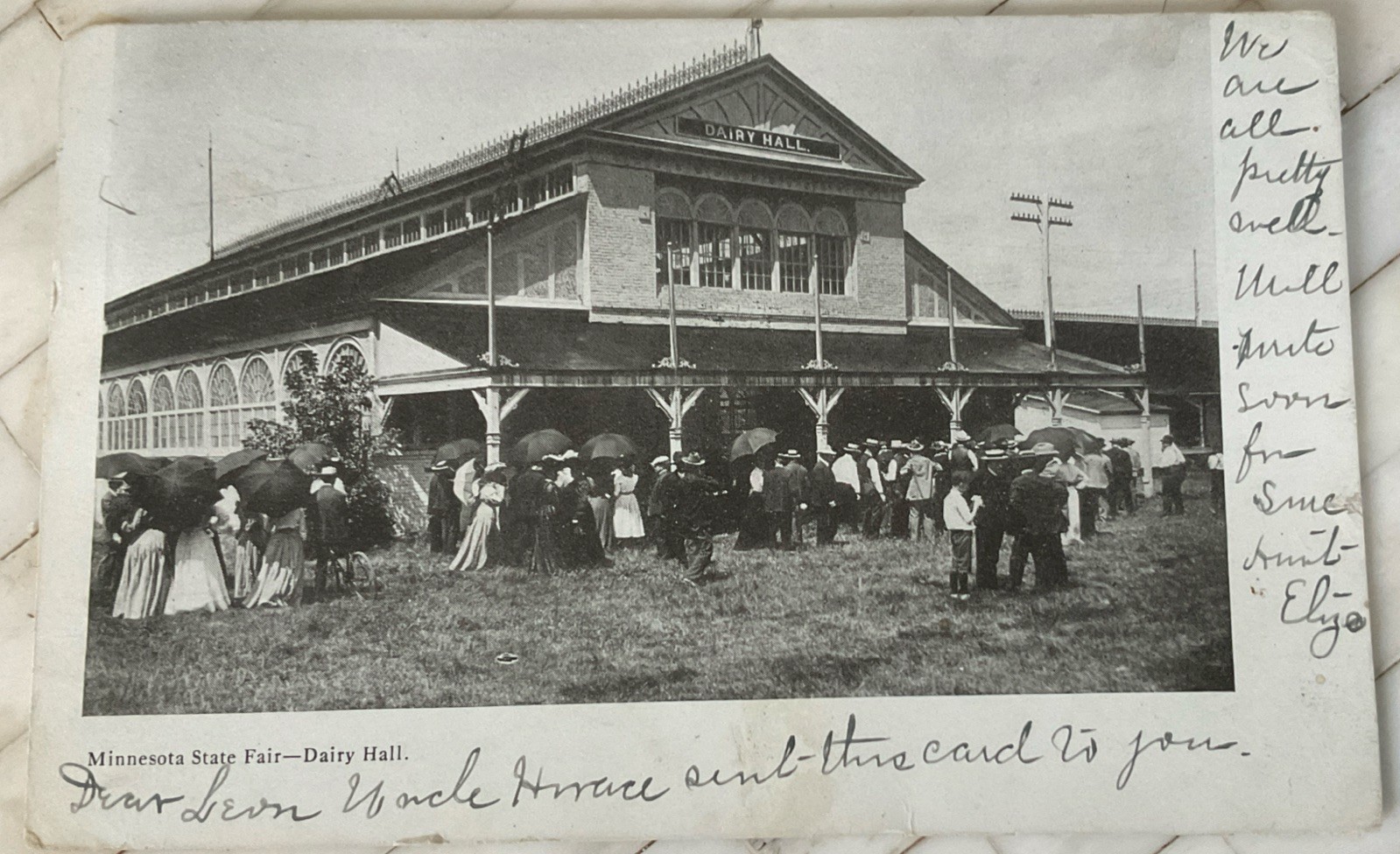 1905 Minnesota State Fair-Dairy Hall Postcard RPPC 