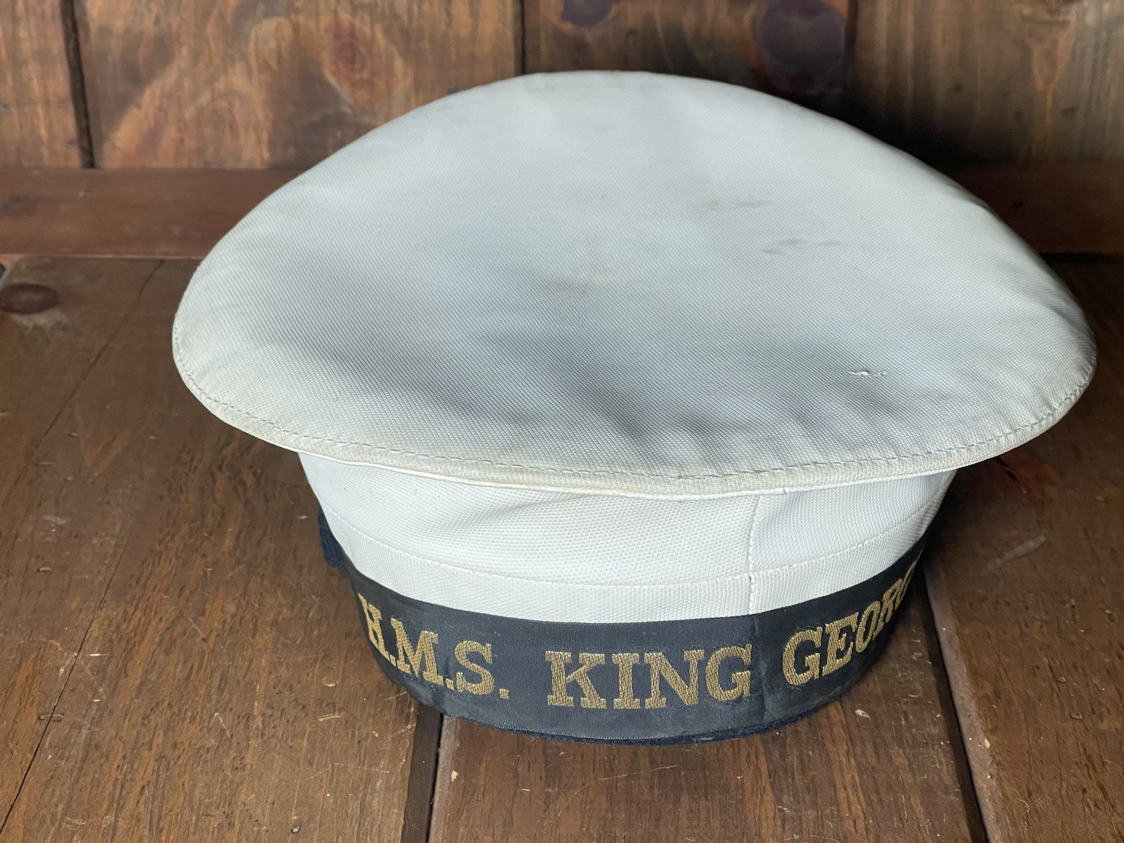 Post WW2 Royal Navy HMS King George V Sailors Cap Hat