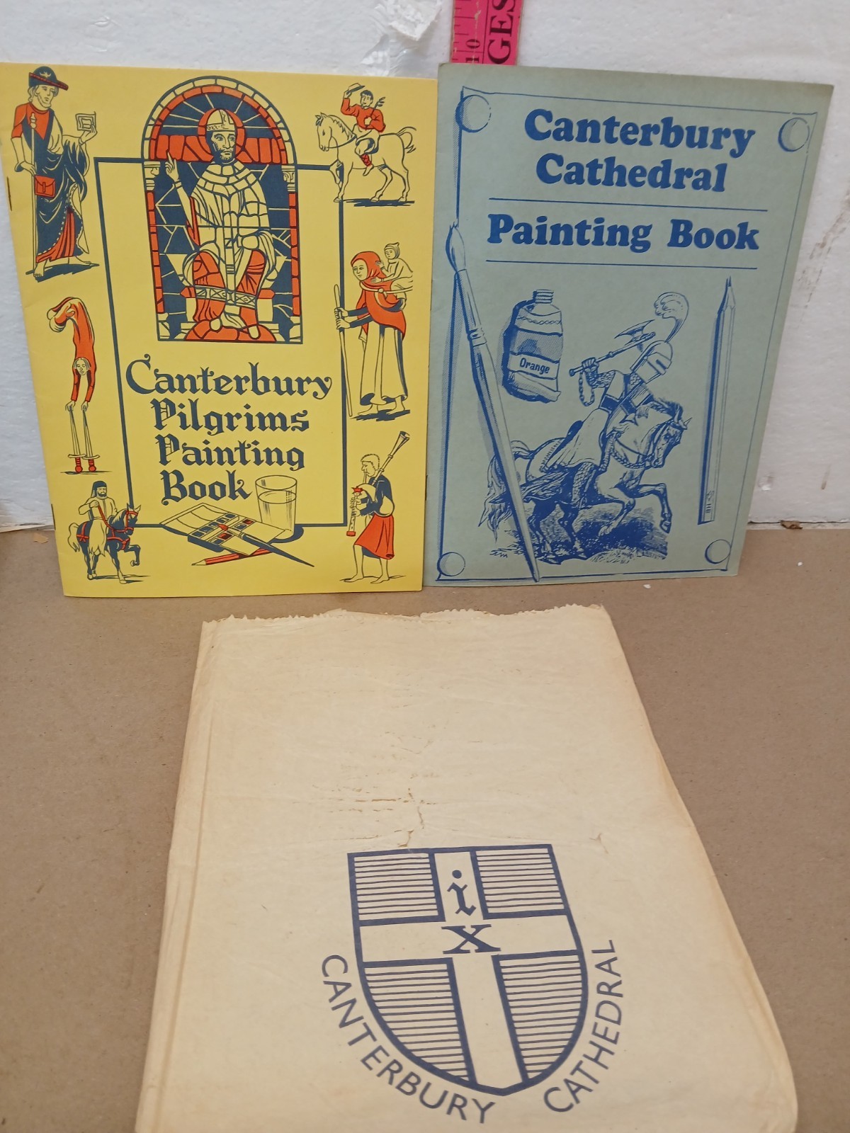 Vintage Canterbury Cathedral Pilgrims Painting Books Lot RWL London England