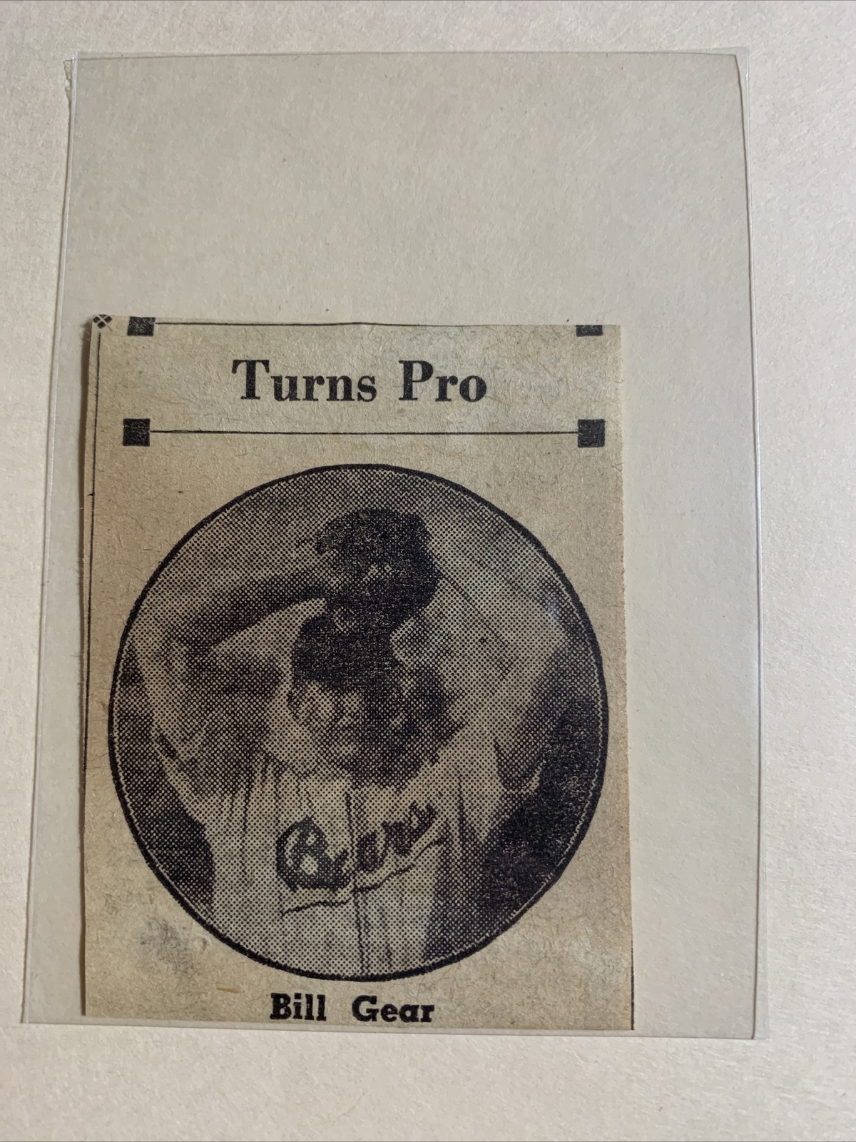 William Gear Odgen Reds 1950 Sporting News Baseball Panel William Gear Odgen Reds 1950 Sporting News Baseball Panel