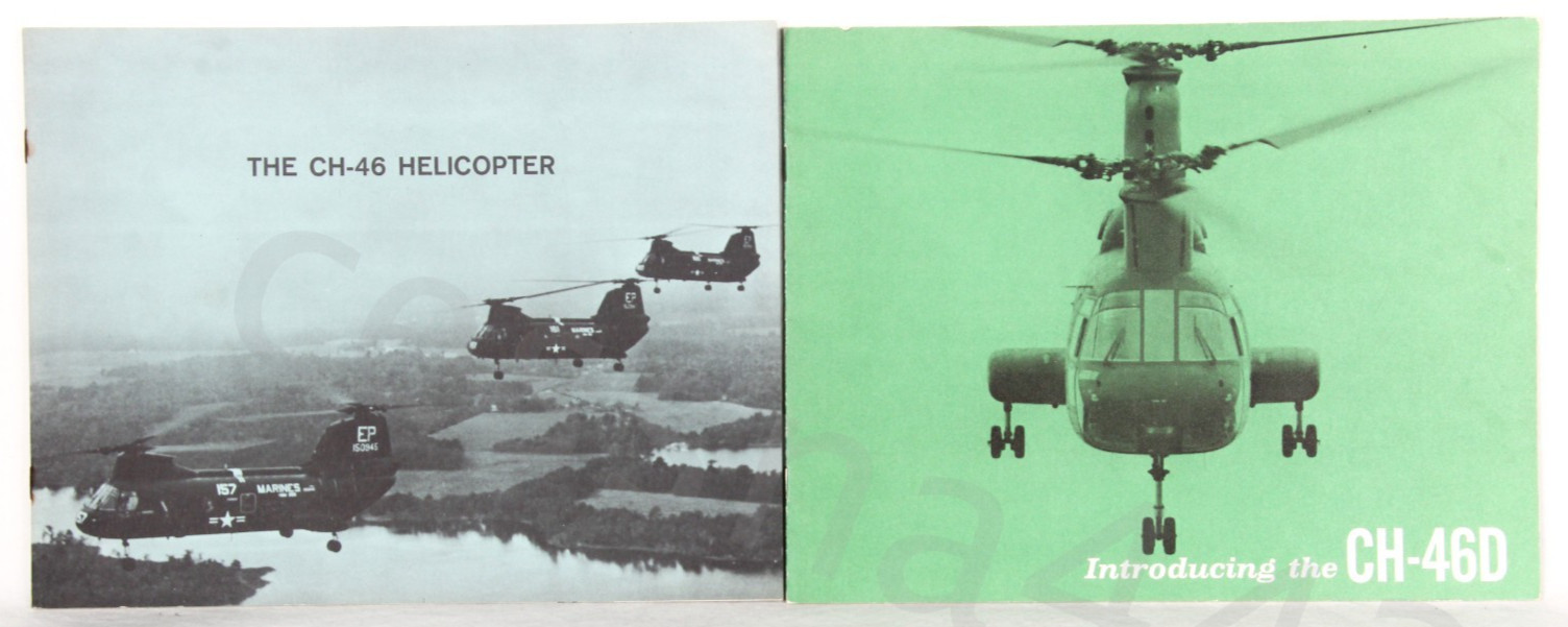 BOEING Vertol CH-46 D Vintage Brochure LOT OF 2 1967 10 Pages Original Pan Am