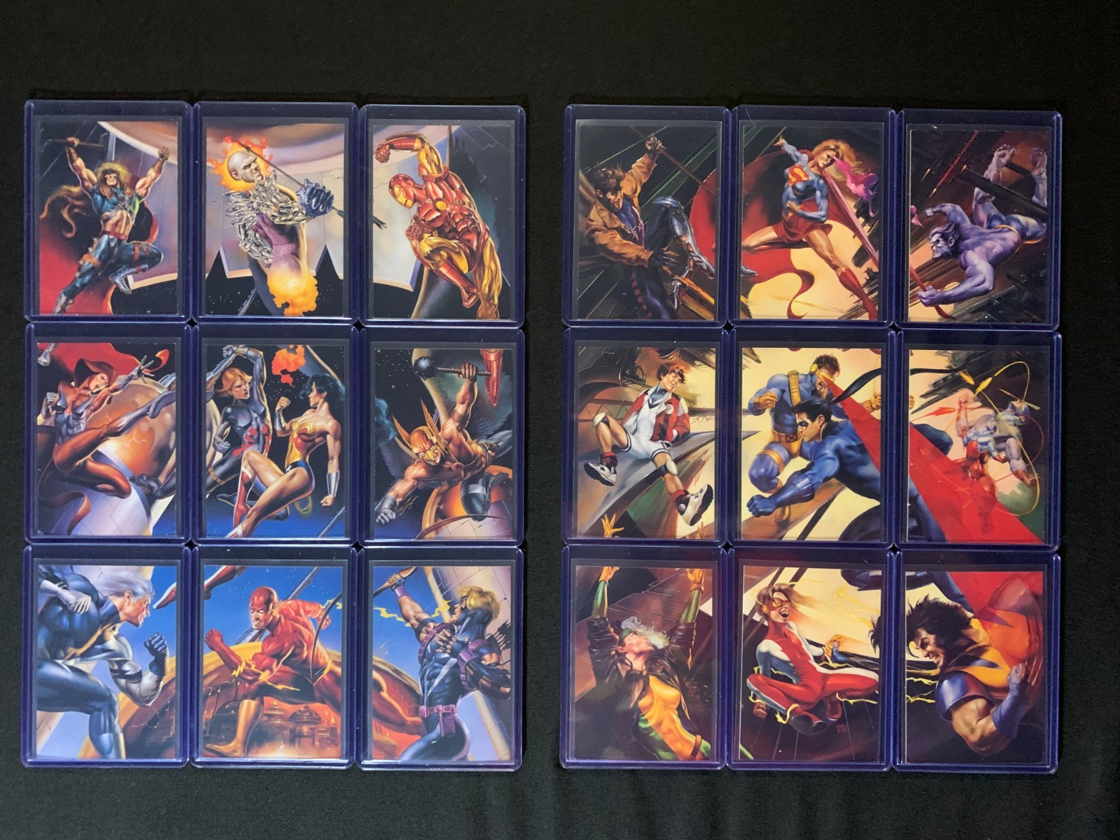 1995 Fleer DC vs Marvel Impact JLA Avengers X-Men Teen Titans 18 Card Subset 1995 Fleer DC vs Marvel Impact JLA Avengers X-Men Teen Titans 18 Card Subset