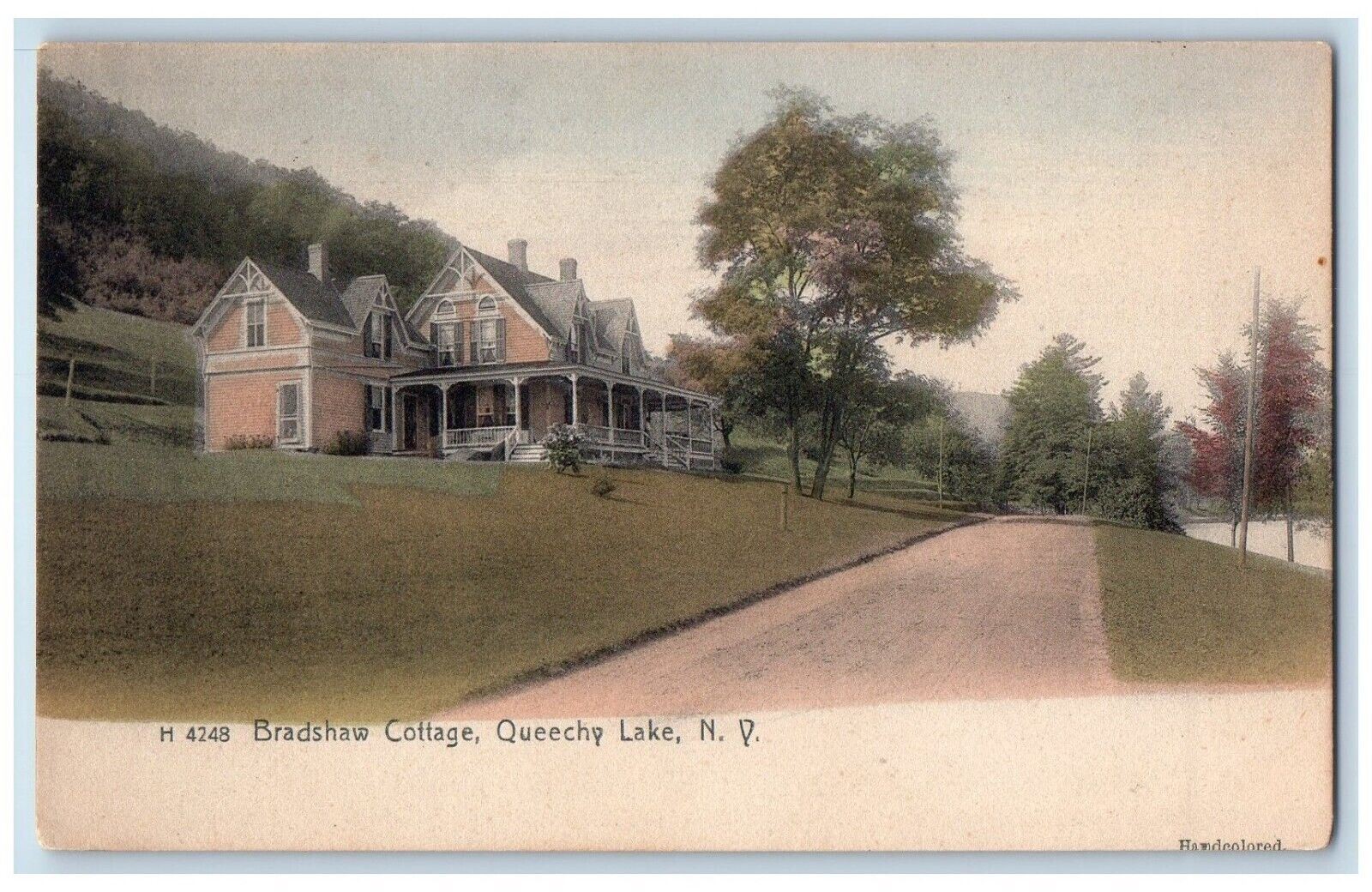 c1905 Bradshaw Cottage House Exterior Queechy Lake New York NY Vintage Postcard c1905 Bradshaw Cottage House Exterior Queechy Lake New York NY Vintage Postcard