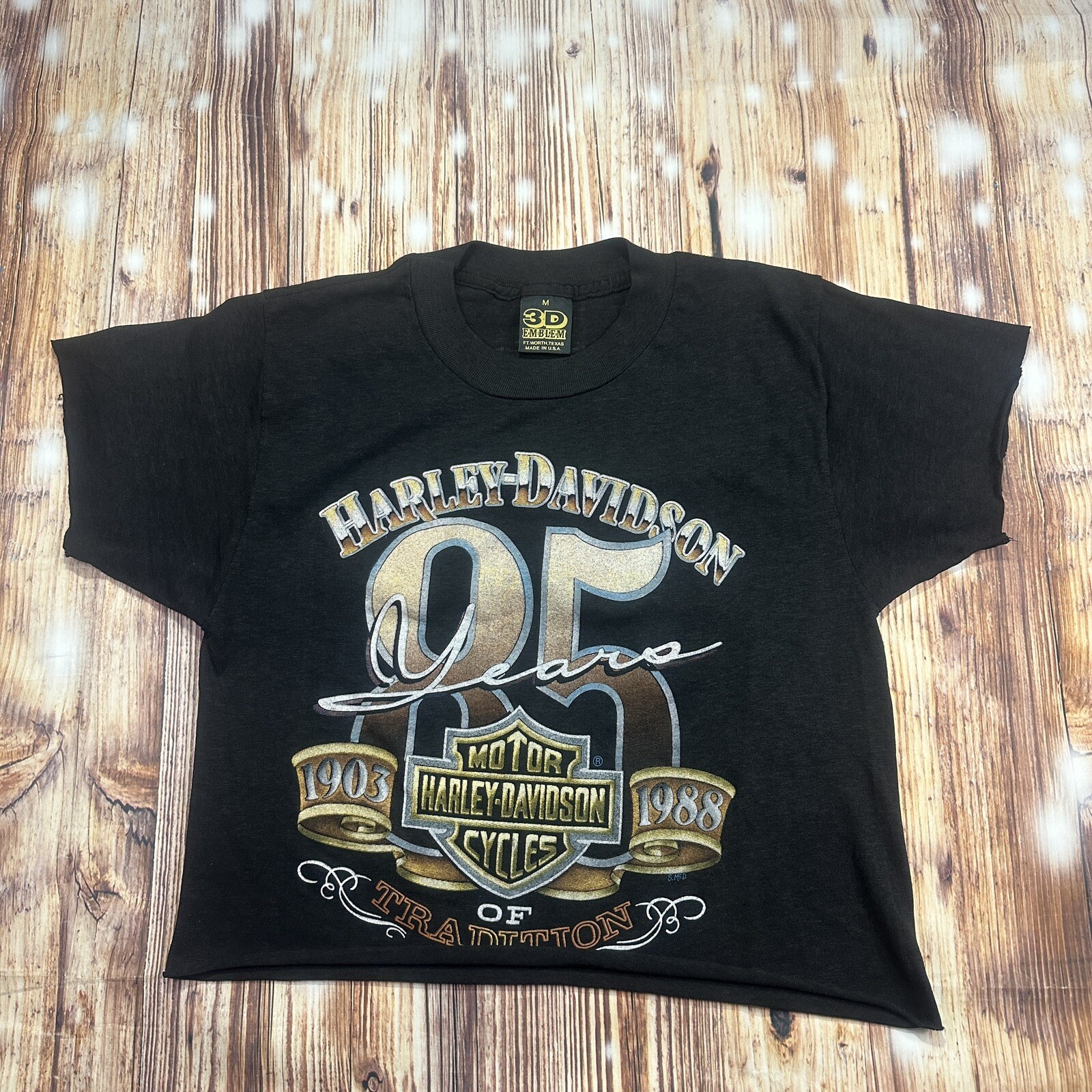 Vintage Harley Davidson 1987  Single Stitch Women’s  Tshirt Size M (Modified)