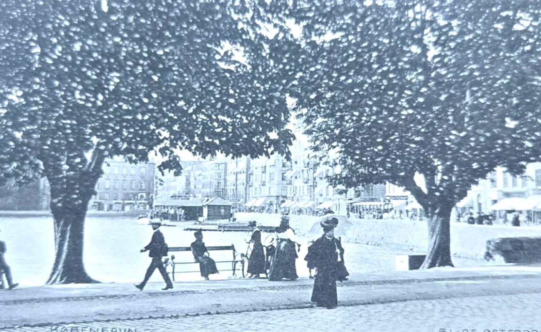 Antique 1910s Copenhagen Denmark Østerbrogade Pedestrians Street Postcard Antique 1910s Copenhagen Denmark Østerbrogade Pedestrians Street Postcard
