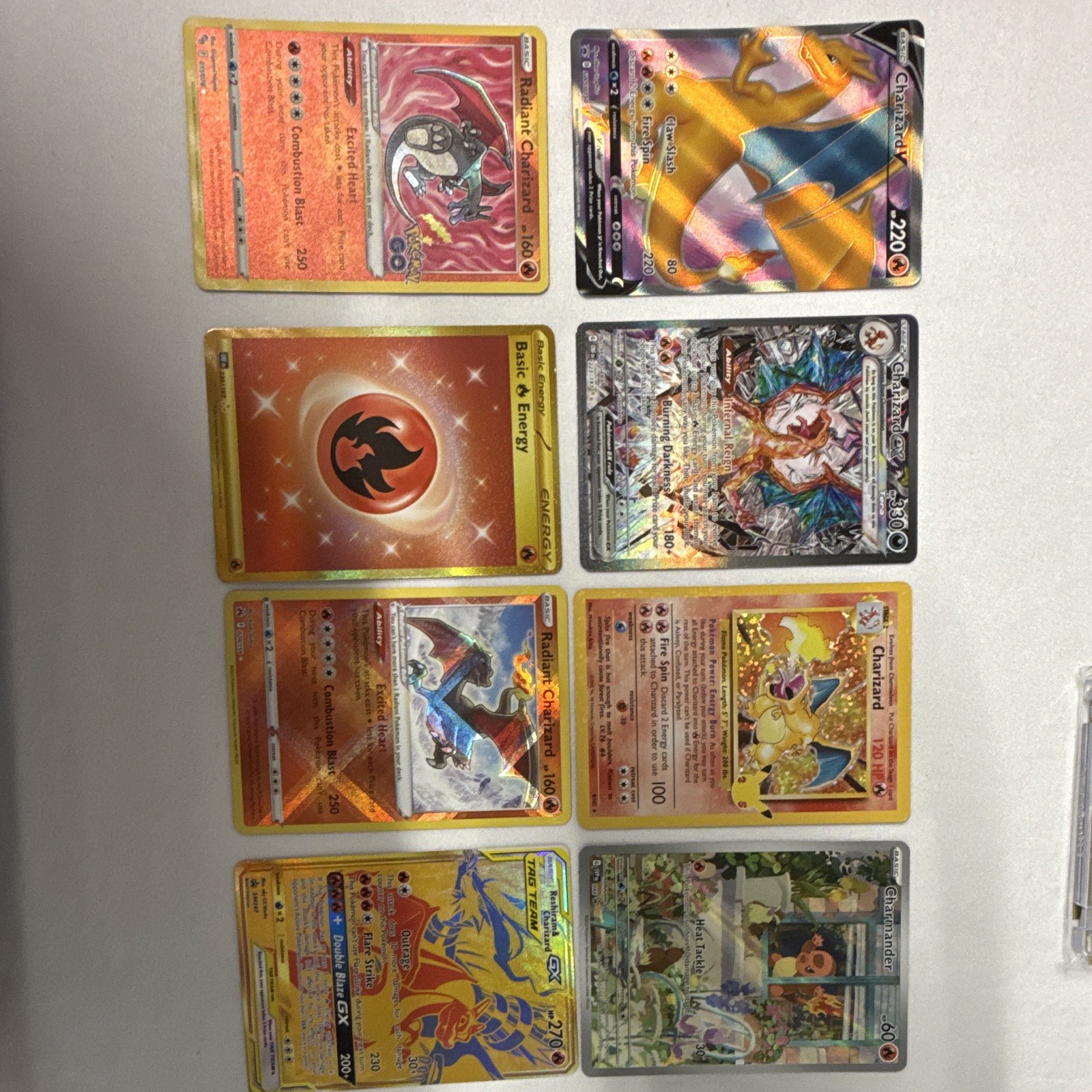 Pokemon TCG Charizard Lot 8 Authentic Charizards and charmander/energy (English)