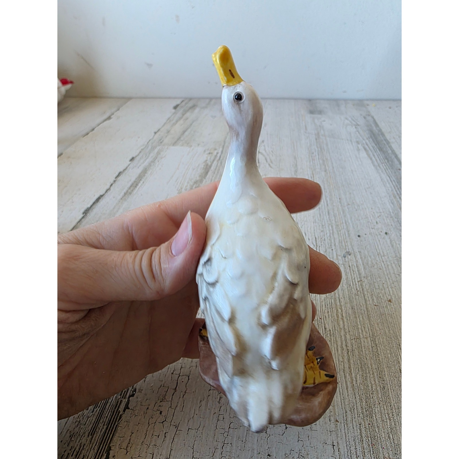 Vintage Italy ceramic duck bird statue figurine swan goose decor decor