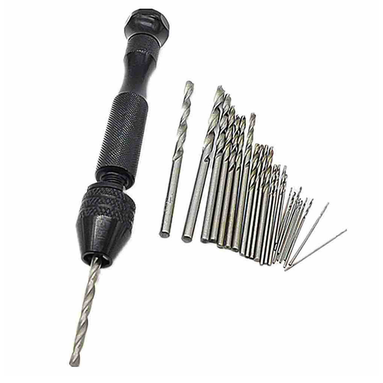 26x Pin Vise Pen Hand Twist Drill Bits Rotary Tool For Jewelry Metal Wood Repair