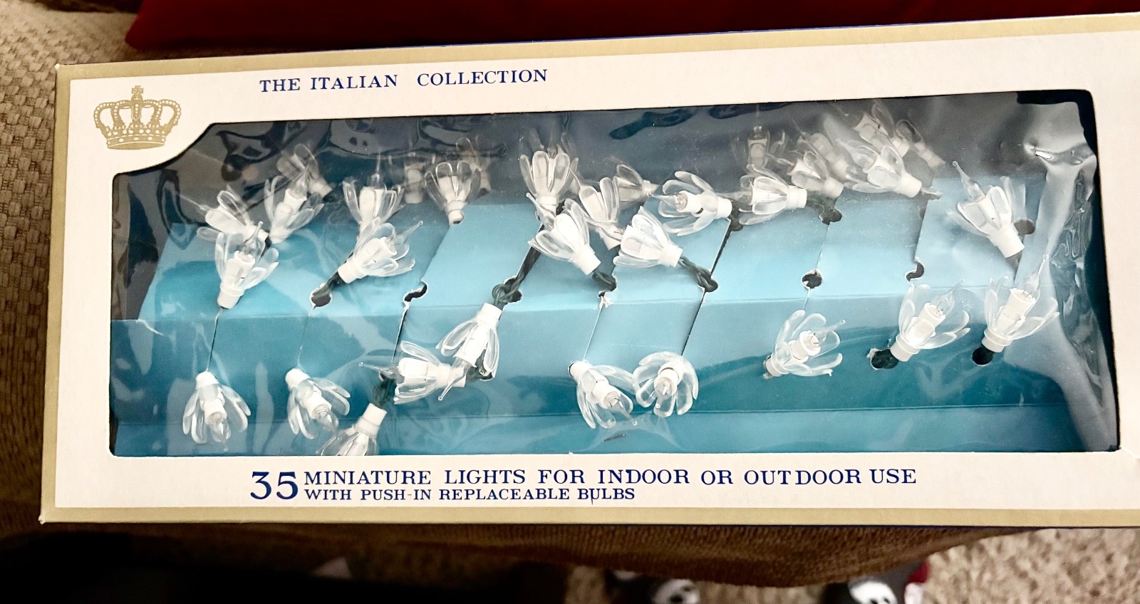 Vintage Sears The Italian Collection 35 miniature christmas string lights 